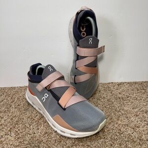 On Cloud Cloudnova Wrap Gray Sneakers Comfort Shoes Low Top Cloudtec Womens 10.5